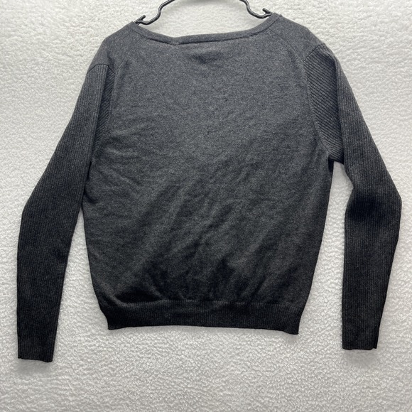 Pure Collection Cardigan Womens 12 Gray Wool Cashmere Long Sleeve Buttoned Fit - Picture 14 of 16